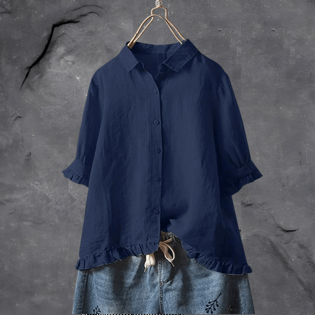 Sarah | Chemise Femme | Unie | Manches Courtes