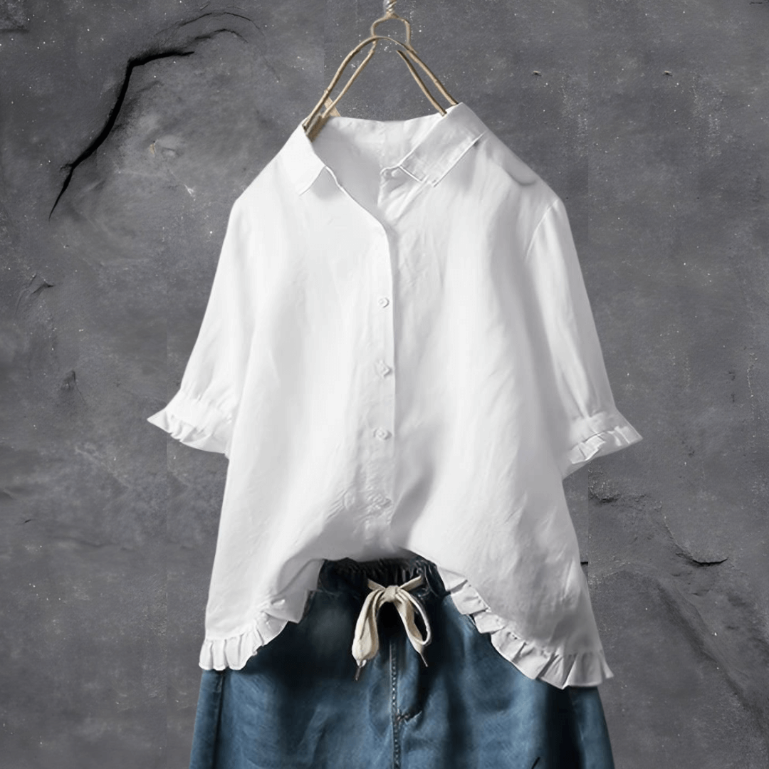Sarah | Chemise Femme | Unie | Manches Courtes
