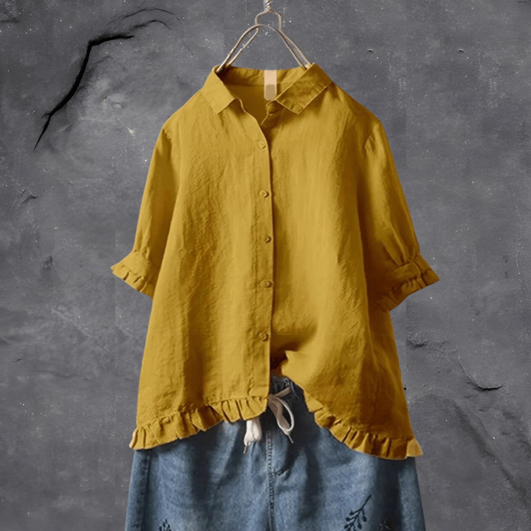 Sarah | Chemise Femme | Unie | Manches Courtes