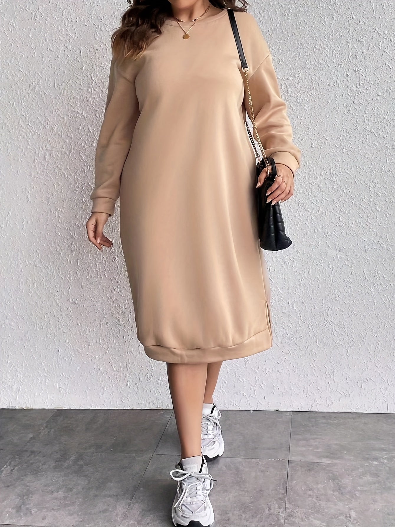Anaïs | Robe Midi en Tricot | Grande Taille