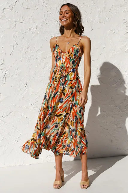 Robe De Plage Femme Imprimé Boho | Confort Aéré