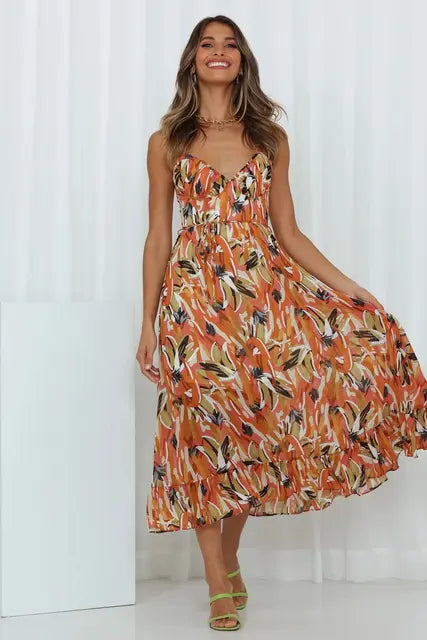 Robe De Plage Femme Imprimé Boho | Confort Aéré