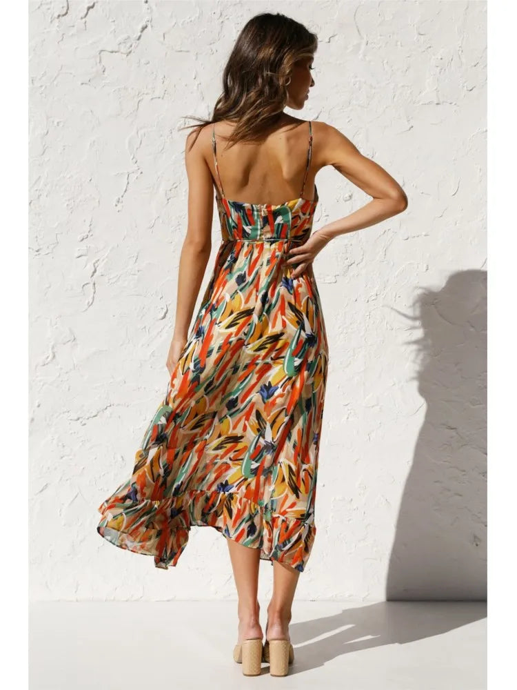 Robe De Plage Femme Imprimé Boho | Confort Aéré