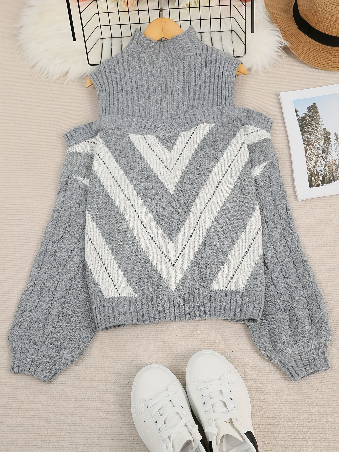 Mélodie-Claire | Tricot Femme Grande Taille | Col Roulé