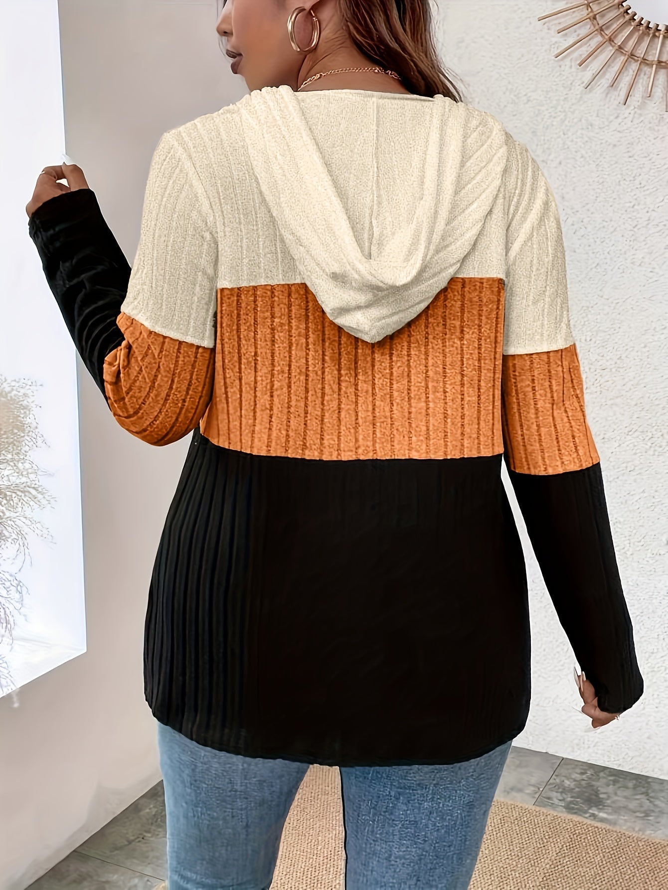 Vespera | Sweat à capuche zippé grande taille