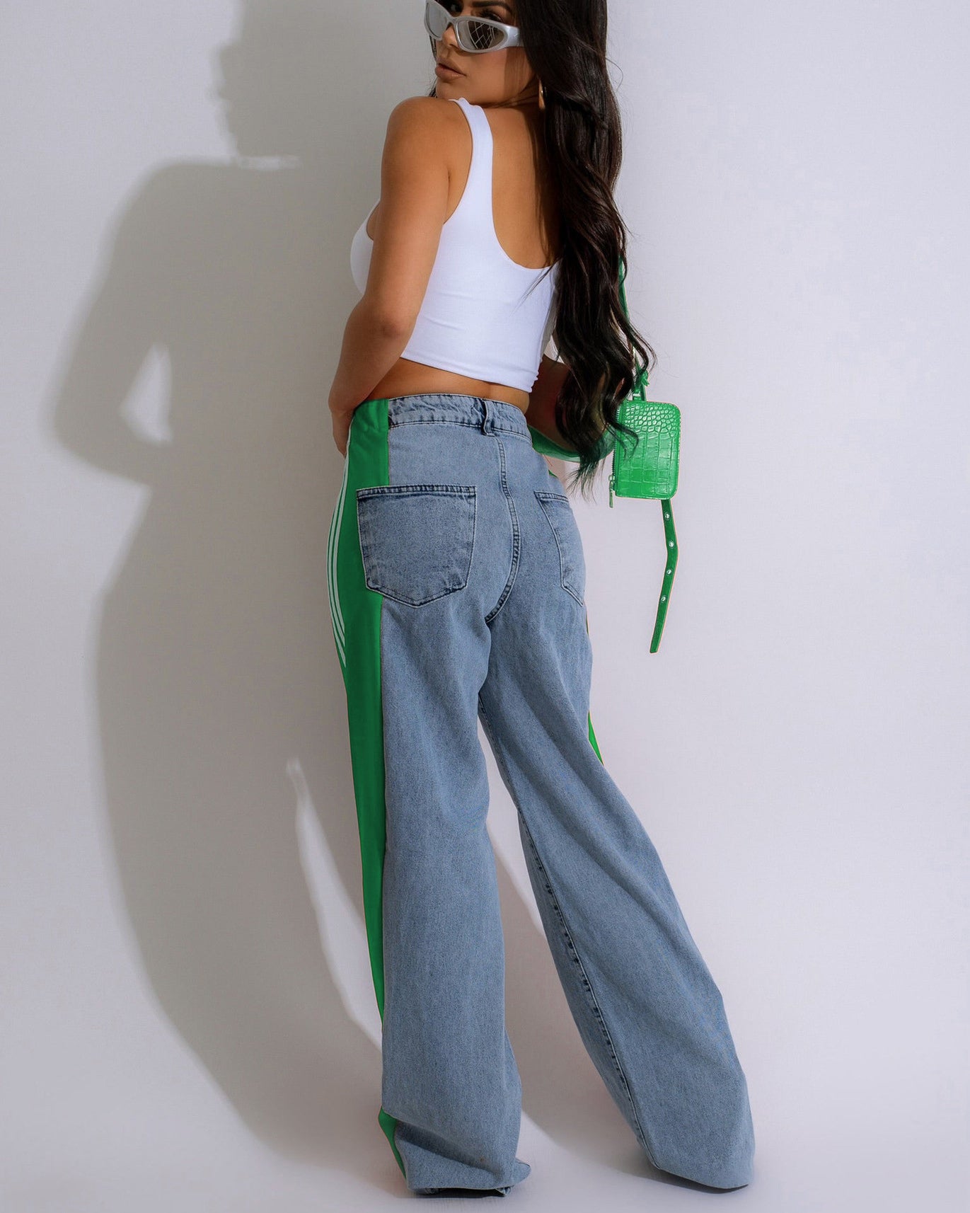 Ursuline | Pantalon Baggy Femme avec Bandes Latérales