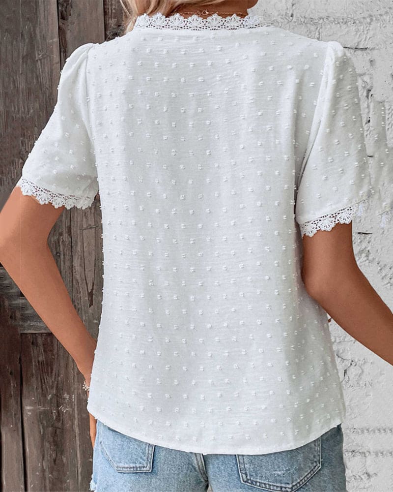 Eleonara | Chemise blanche pour femmes | Manches courtes | Shirt