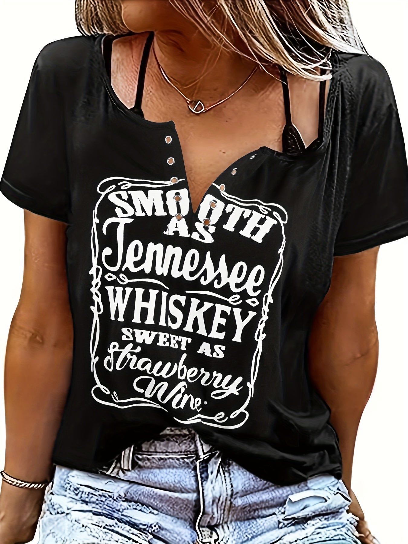 Maëlysse | T-shirt Femme Grande Taille | Col en V