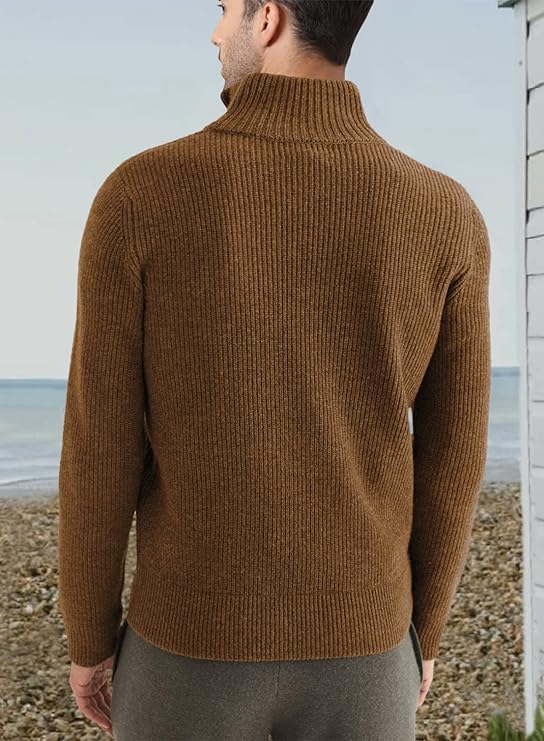 Léandre | Pull Homme Décontracté à Demi-Fermeture Éclair