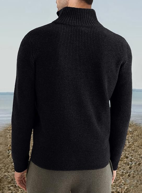 Léandre | Pull Homme Décontracté à Demi-Fermeture Éclair