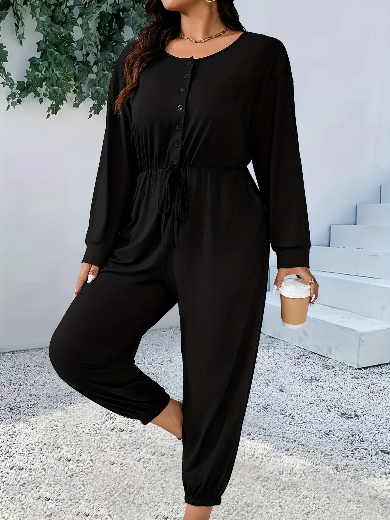 Eugénia | Combinaison Noire Femme | Vêtement Femme Grande Taille