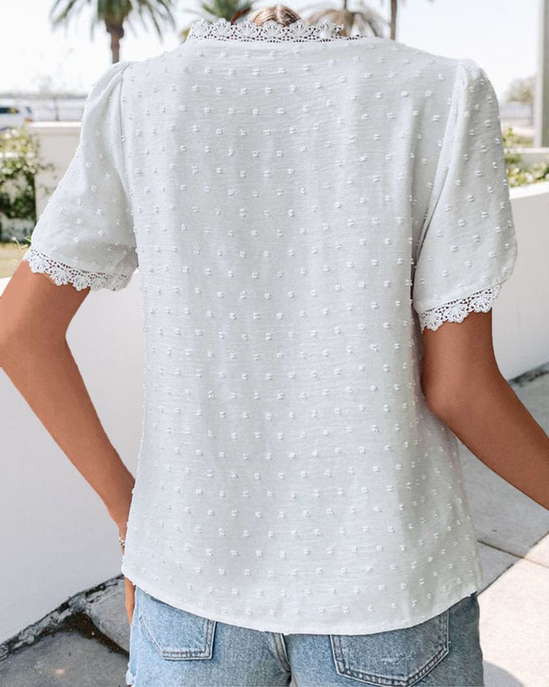 Eleonara | Chemise blanche pour femmes | Manches courtes | Shirt