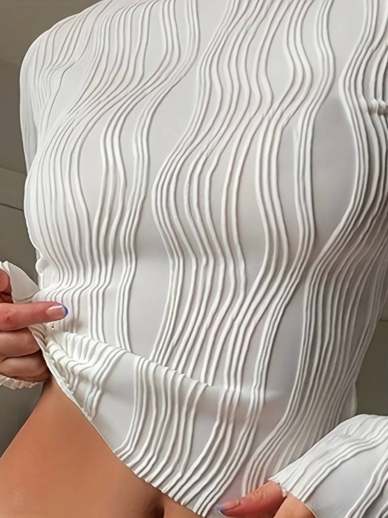 Albina | Hauts Cropped pour Femmes | Texturé