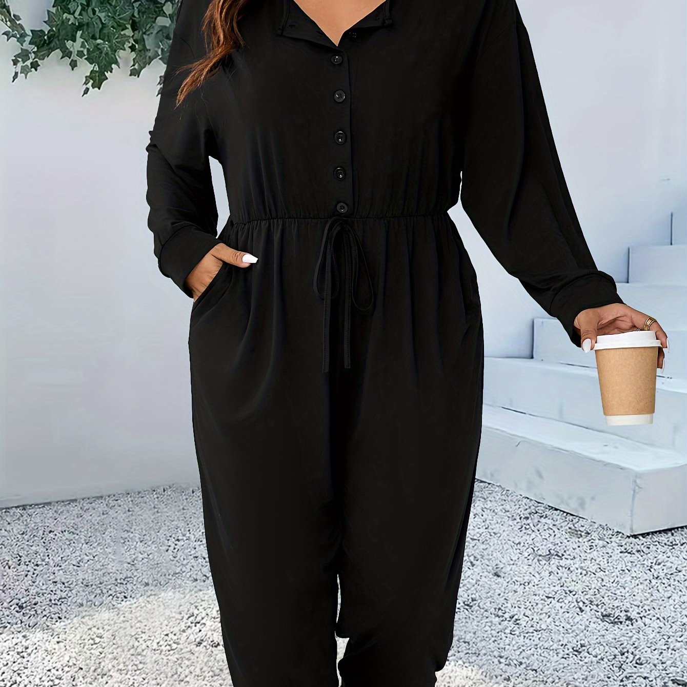 Eugénia | Combinaison Noire Femme | Vêtement Femme Grande Taille