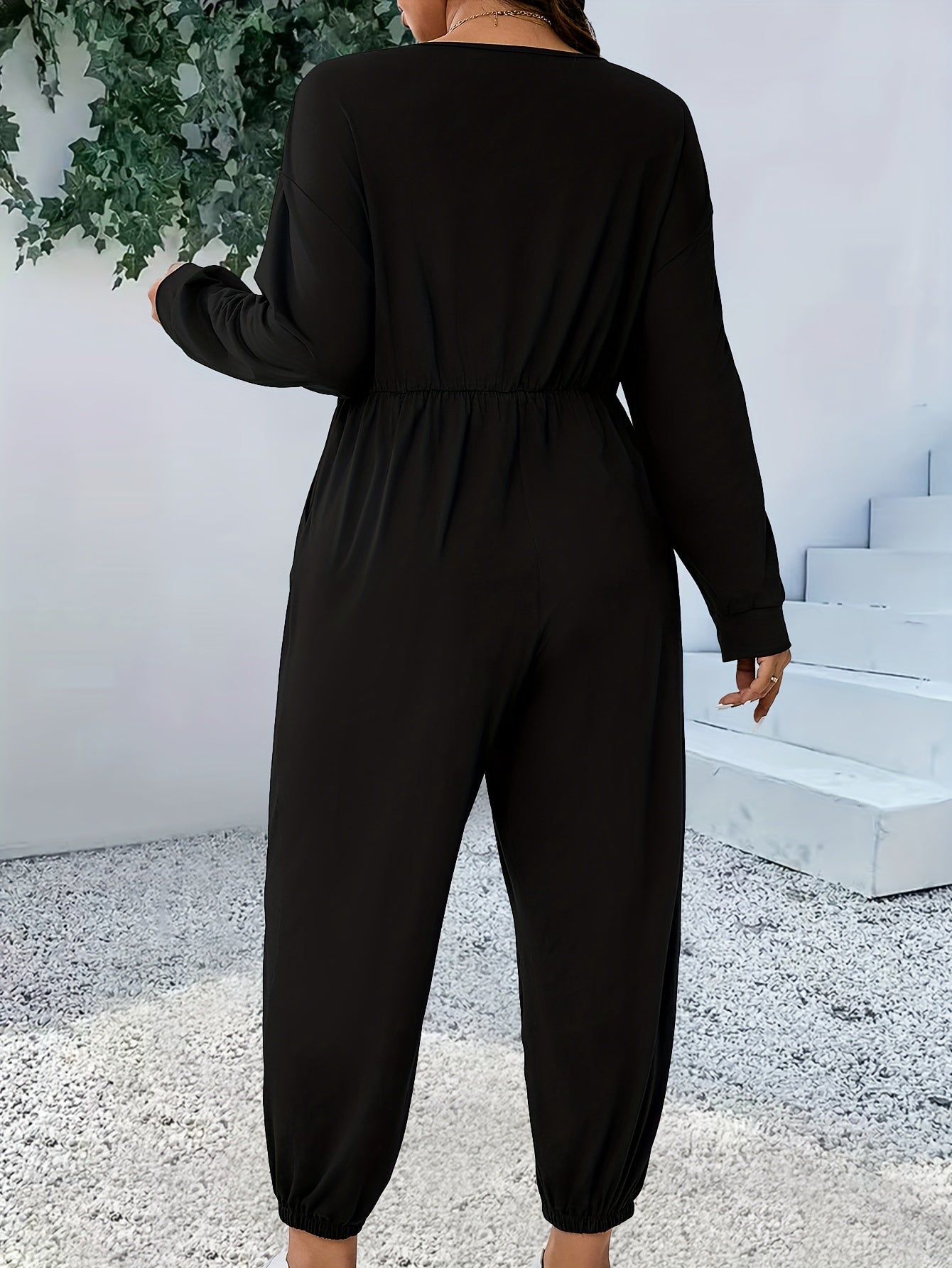 Eugénia | Combinaison Noire Femme | Vêtement Femme Grande Taille