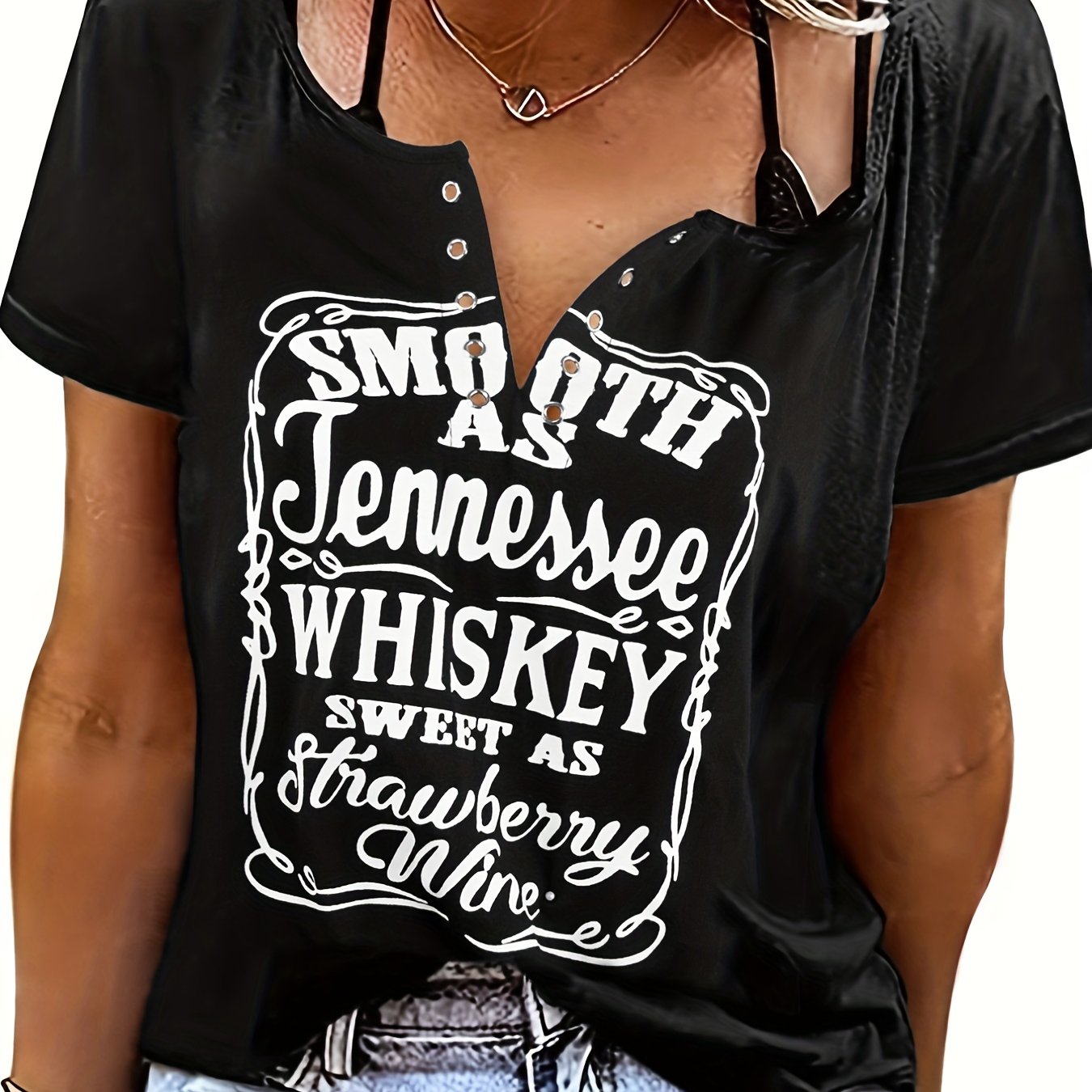 Maëlysse | T-shirt Femme Grande Taille | Col en V