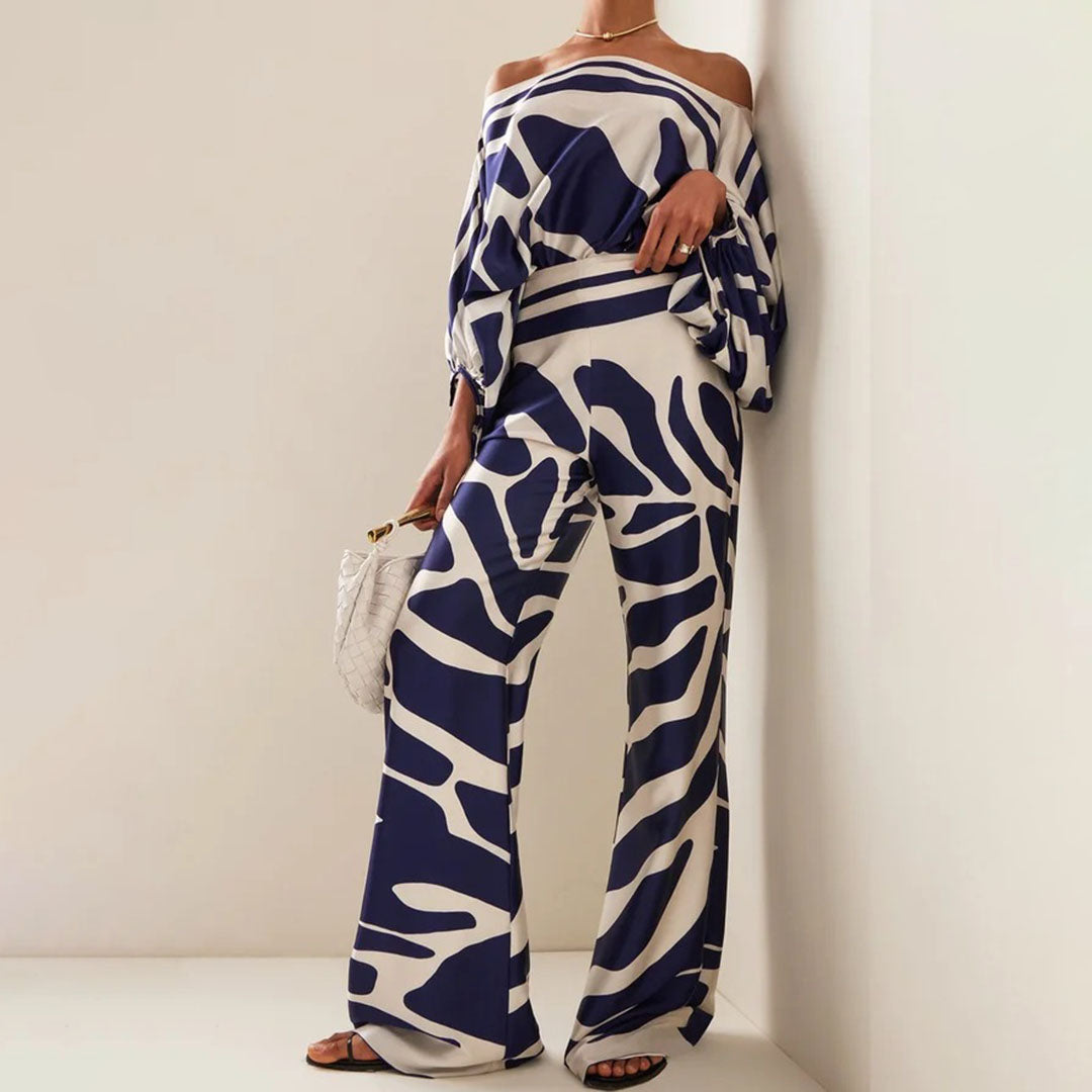 Damiane | Combinaison Blanche Femme | Imprimé