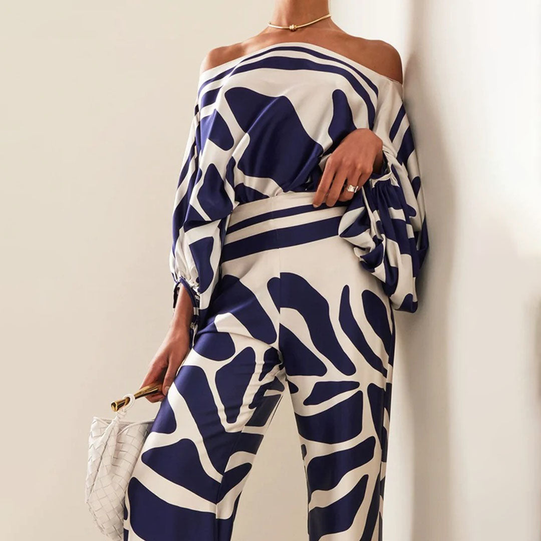 Damiane | Combinaison Blanche Femme | Imprimé