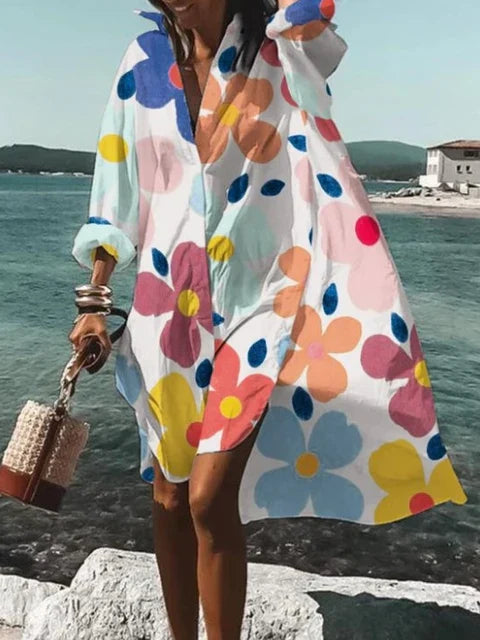 Wylissane | Robe Chemise Imprimé Pour Femme | Midi