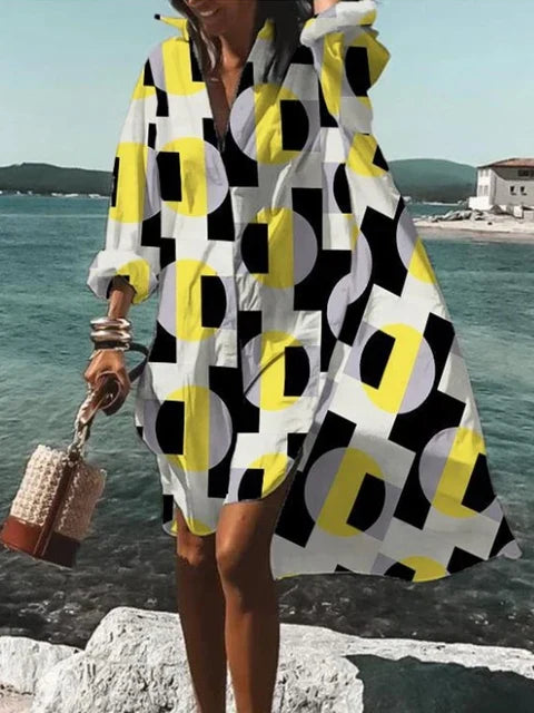 Wylissane | Robe Chemise Imprimé Pour Femme | Midi