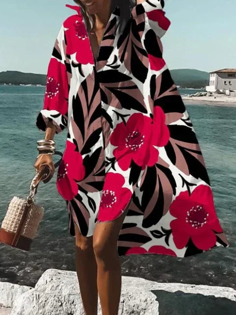 Wylissane | Robe Chemise Imprimé Pour Femme | Midi