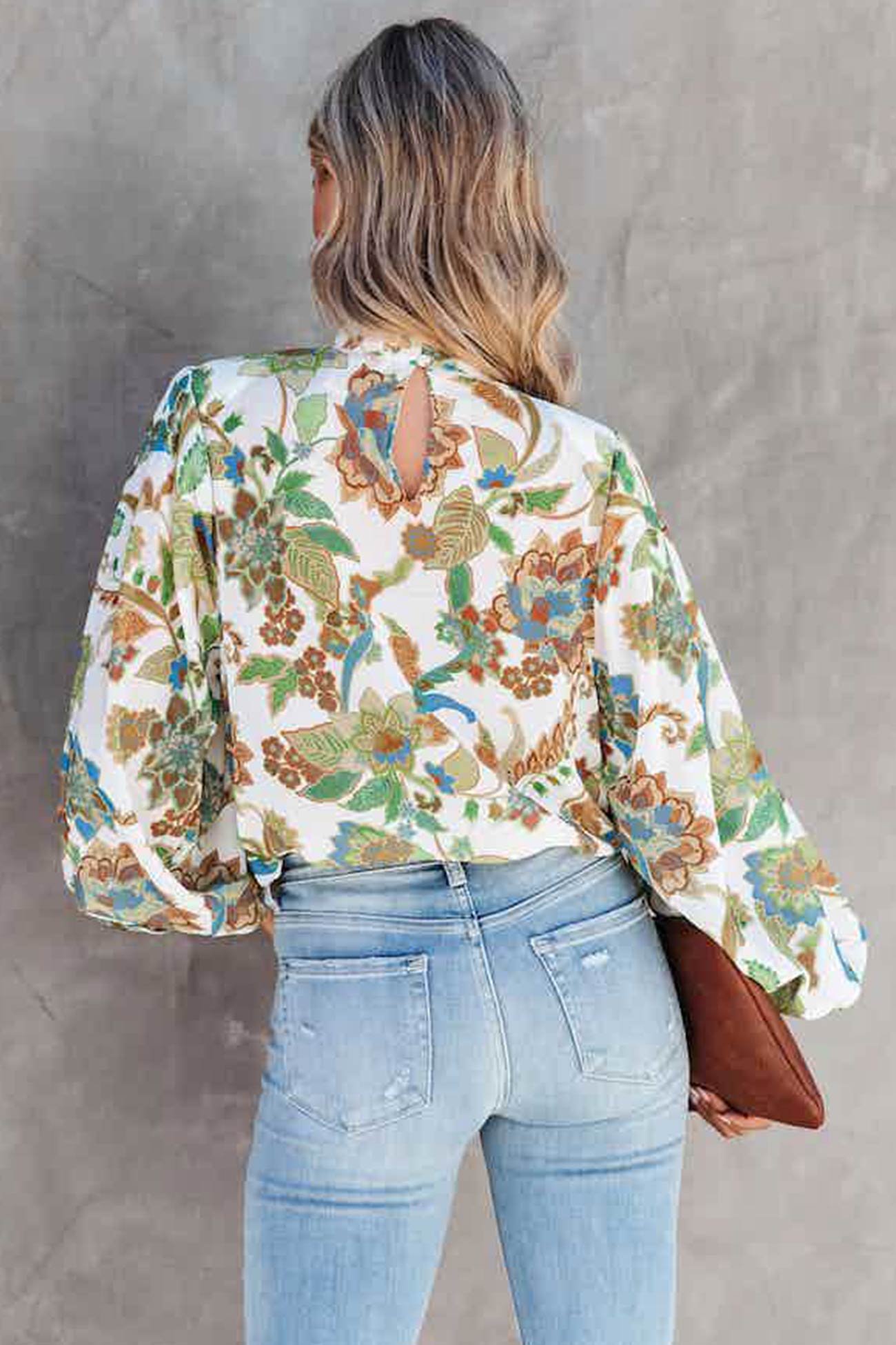Béatris | Blouse fleurie blanche