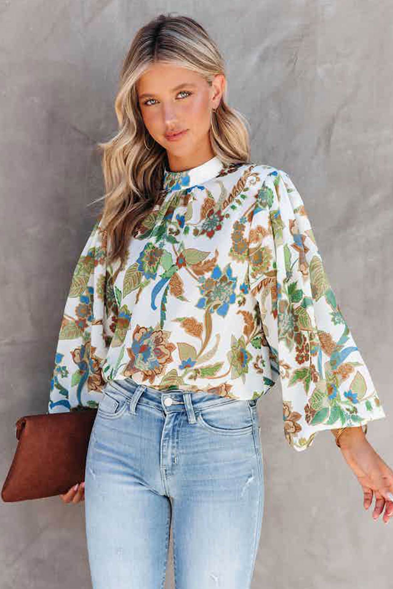 Béatris | Blouse fleurie blanche