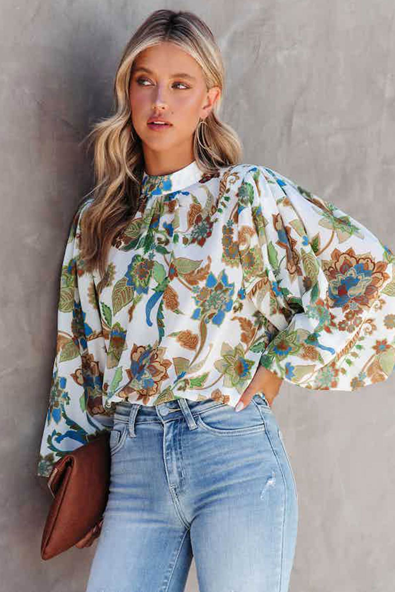 Béatris | Blouse fleurie blanche