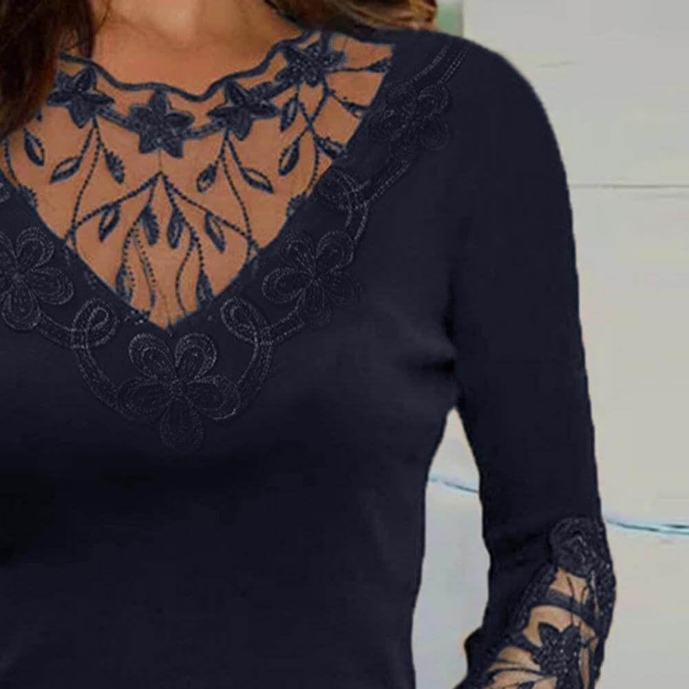 Capucine | Shirt à manches longues | Col en V