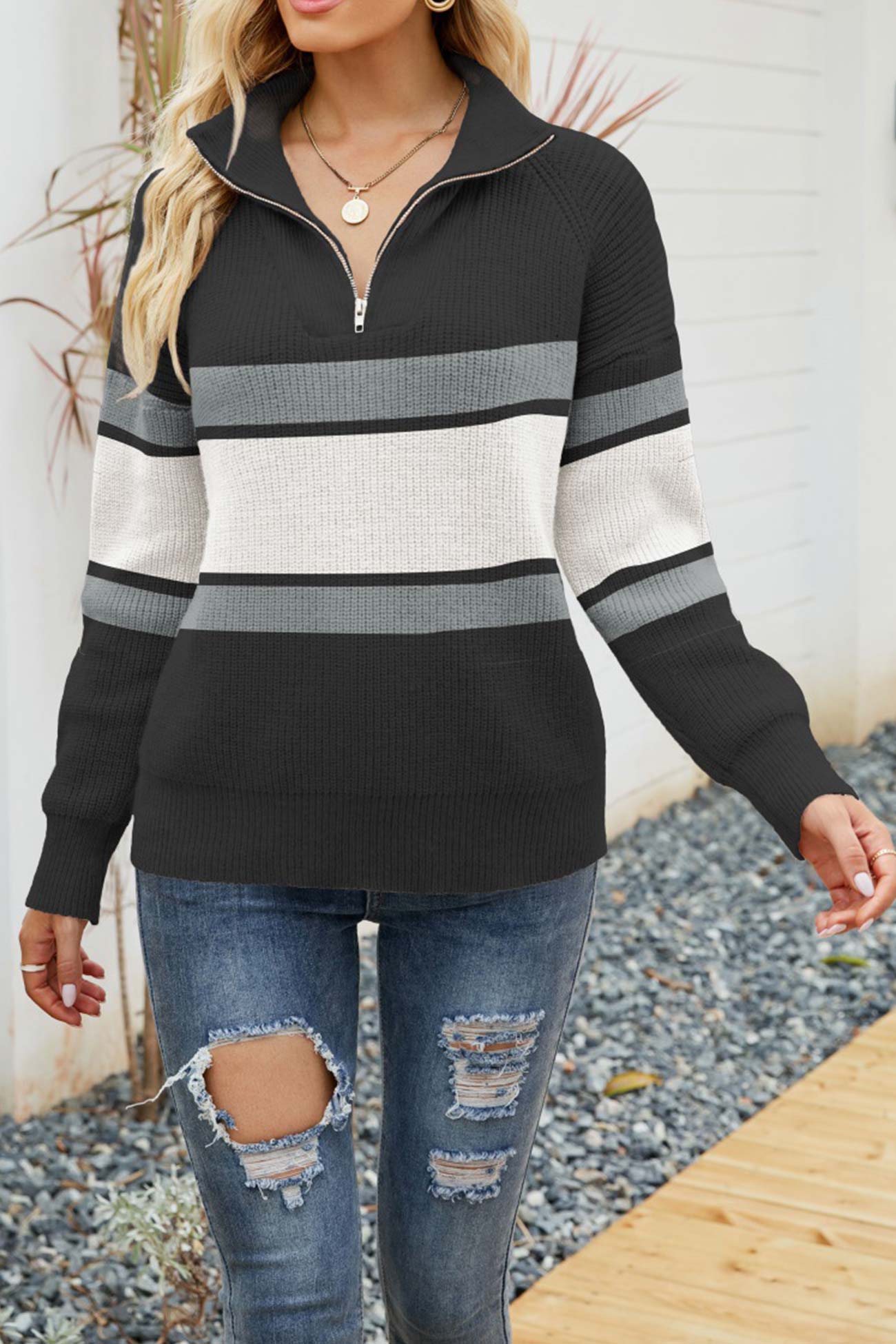 Mélitza | Pull à demi-zip pour femmes