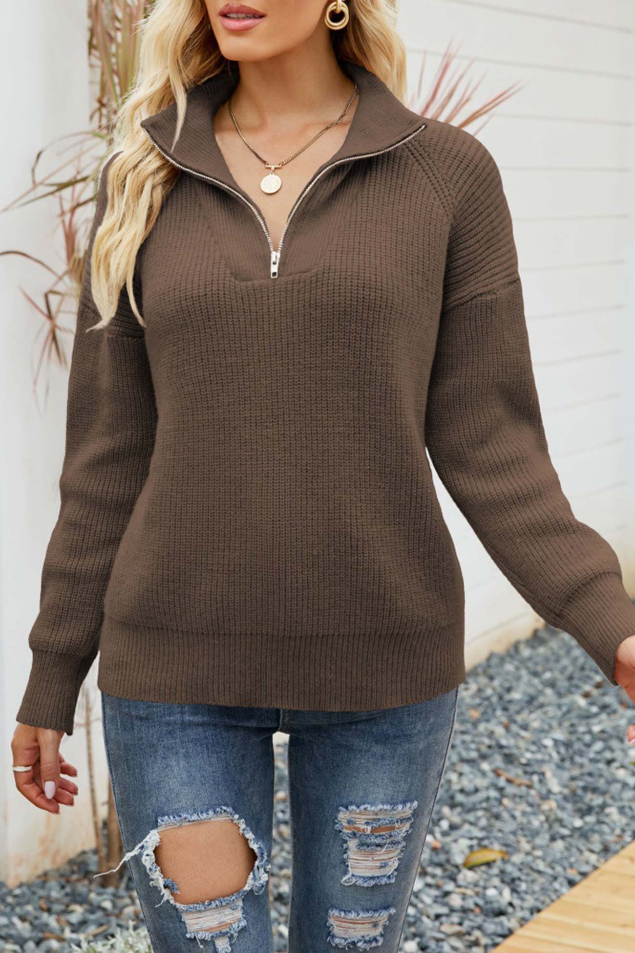 Mélitza | Pull à demi-zip pour femmes