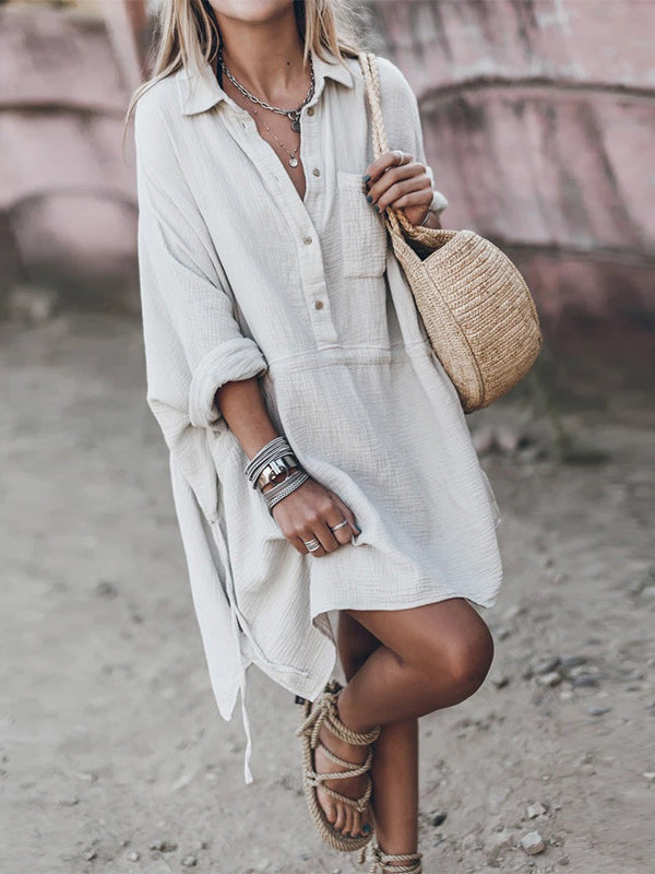 Ophelise | Robe Chemise Boutons Pour Femme | Midi