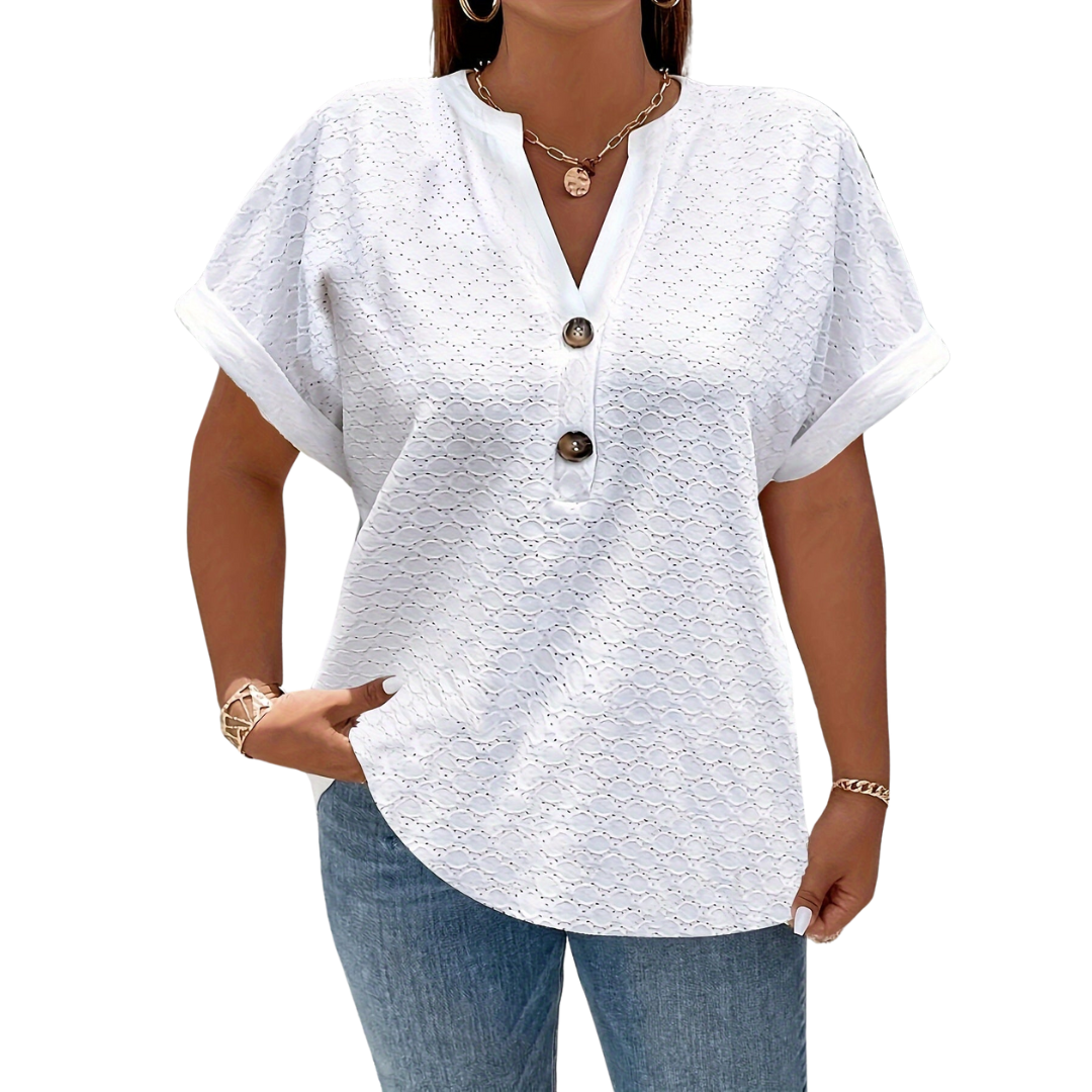 Ophéliane | Chemise à col en V Grande Taille