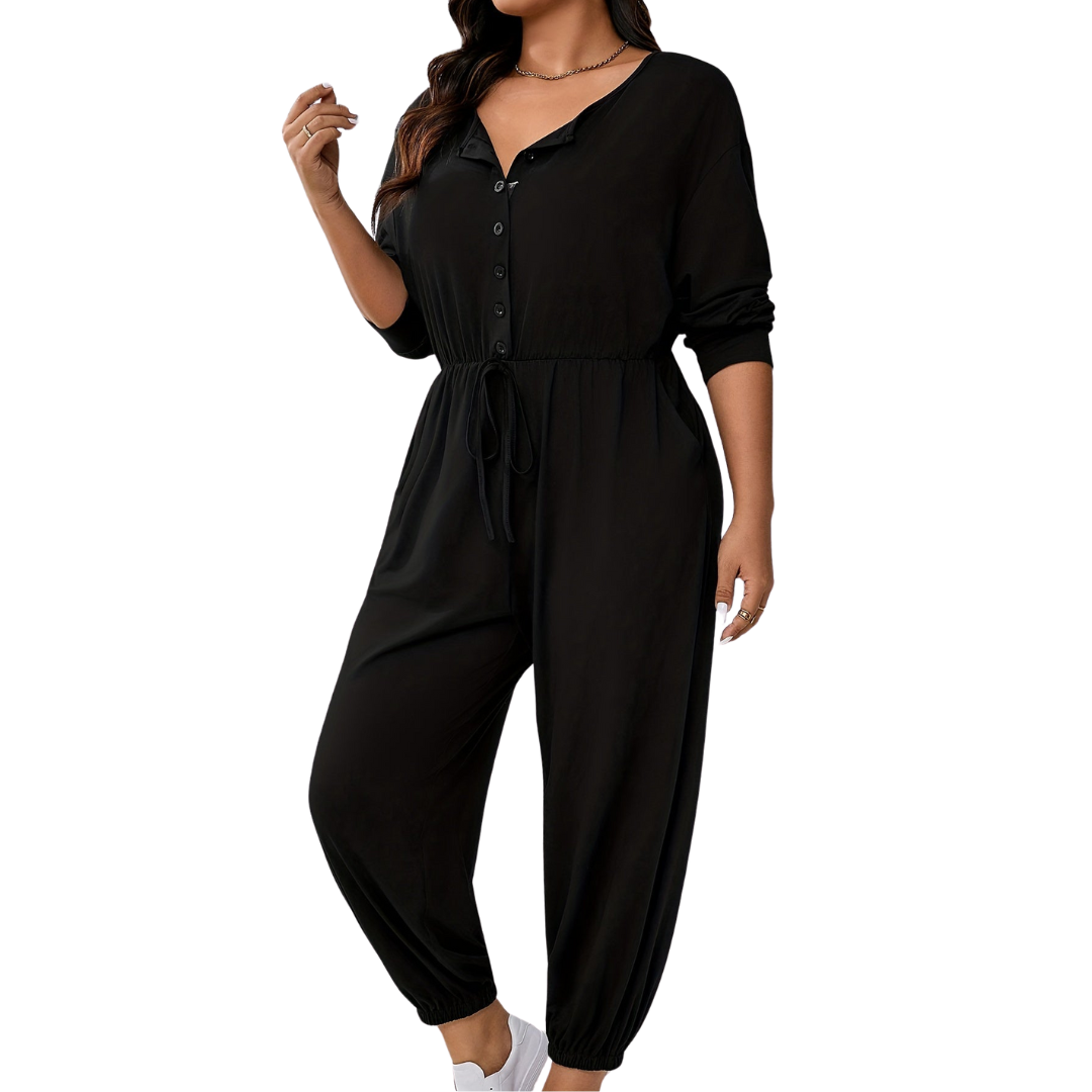 Eugénia | Combinaison Noire Femme | Vêtement Femme Grande Taille