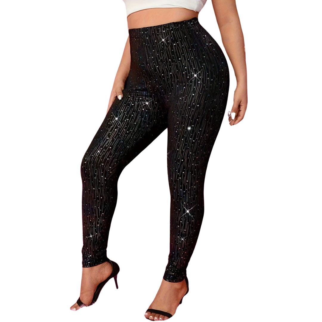 Ismérie | Leggings Femme | Paillettes | Grande Taille