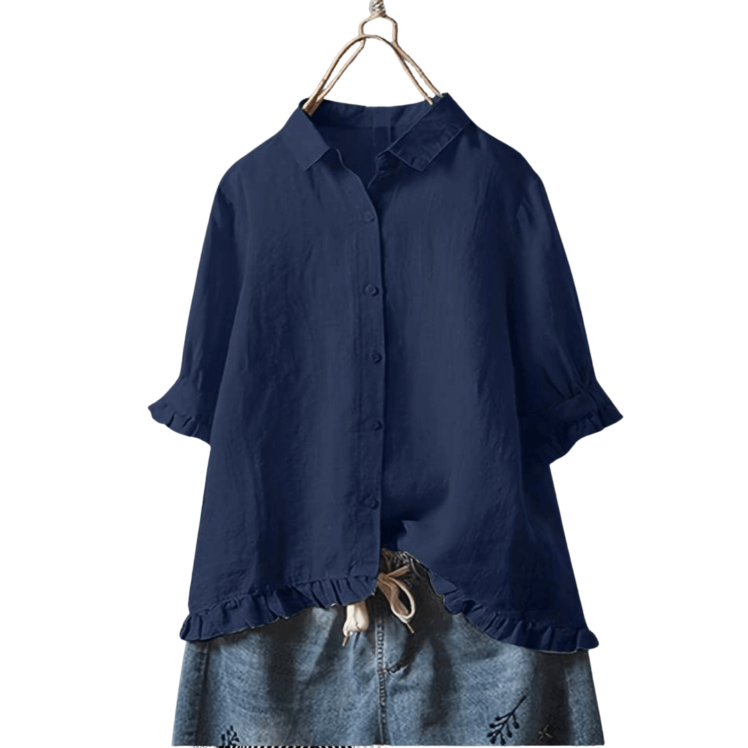 Sarah | Chemise Femme | Unie | Manches Courtes