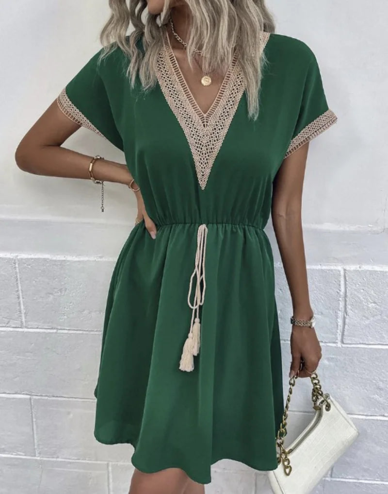 Alida | Robe Bohème | Mini | Cordon