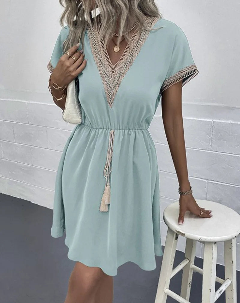 Alida | Robe Bohème | Mini | Cordon