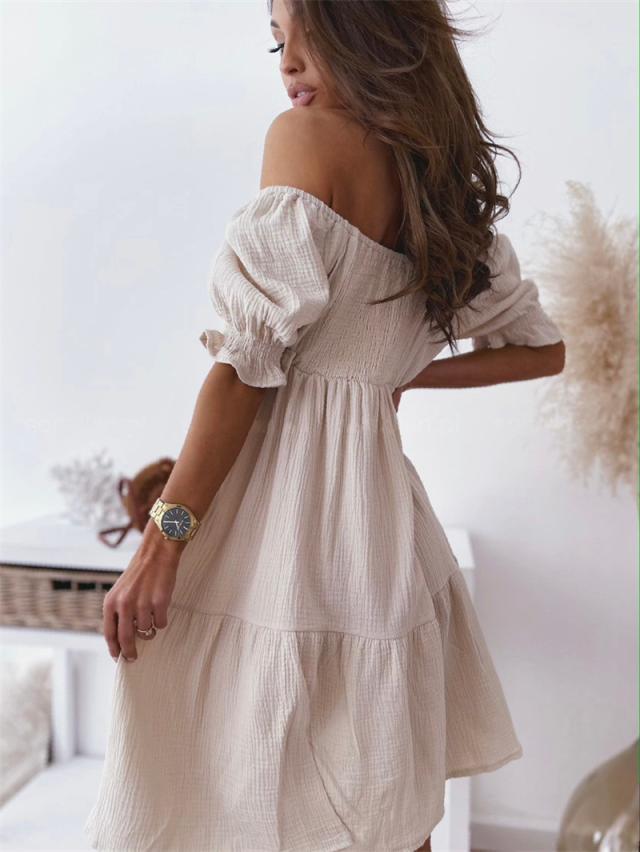 Josavette | Robe D'été Épaules Dénudées Pour Femme | Mini