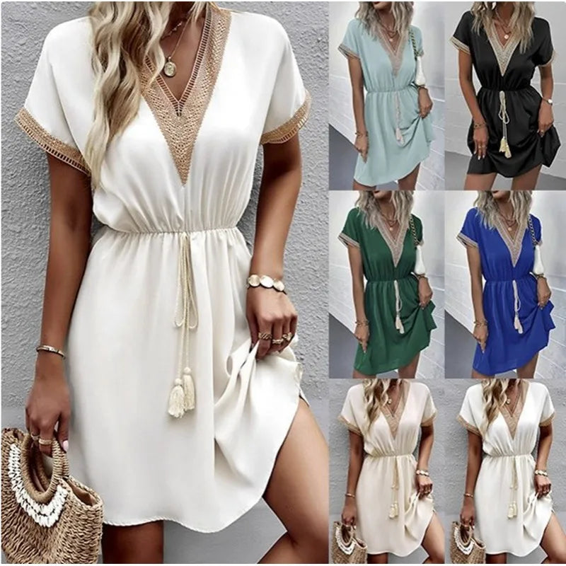 Alida | Robe Bohème | Mini | Cordon