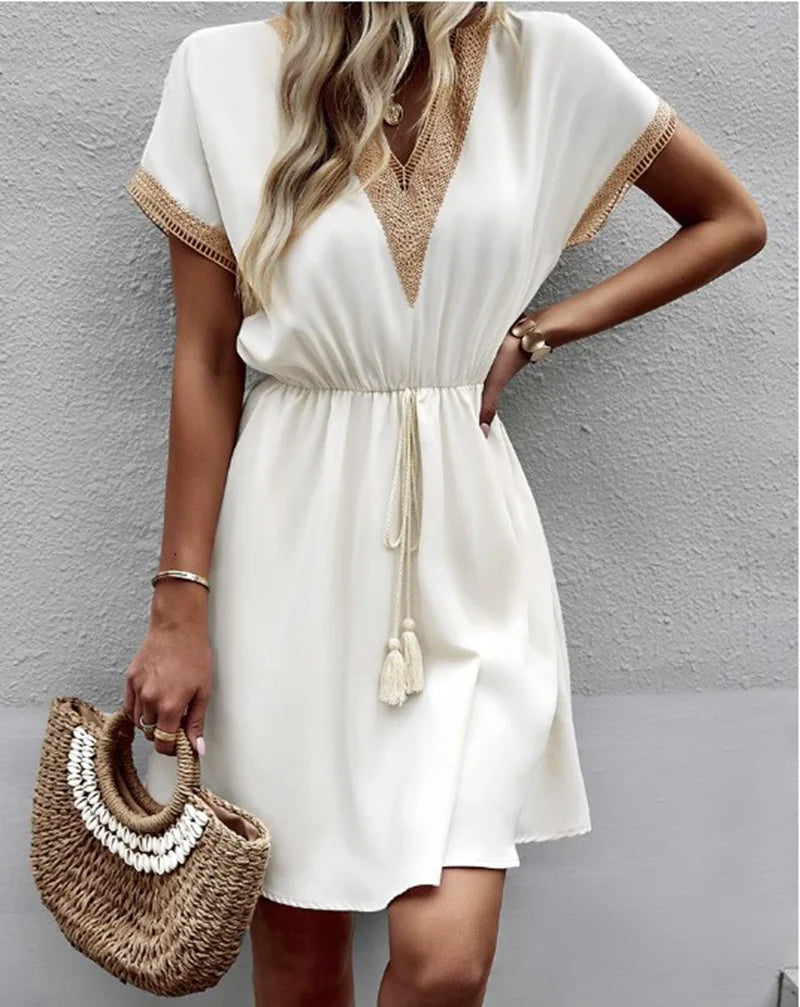 Alida | Robe Bohème | Mini | Cordon
