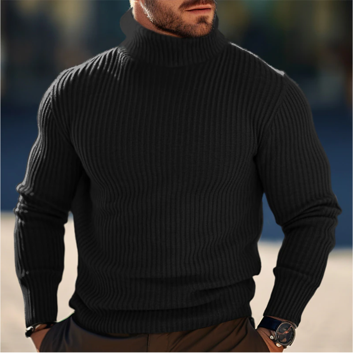 Fabien | Pull Col Roulé Tricoté pour Hommes