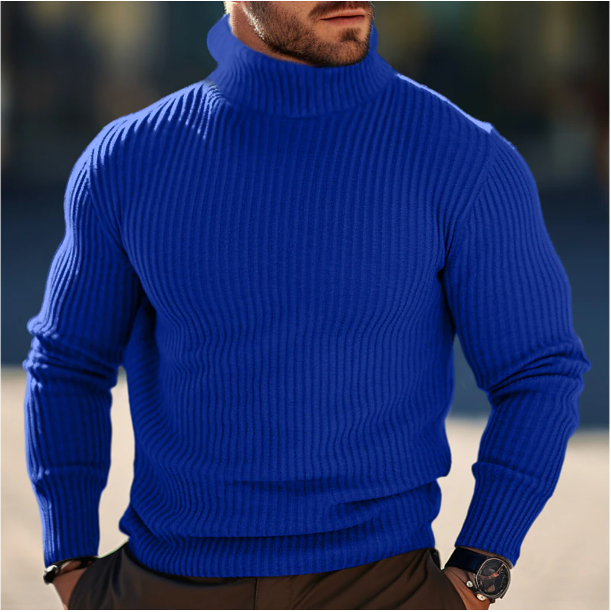 Fabien | Pull Col Roulé Tricoté pour Hommes
