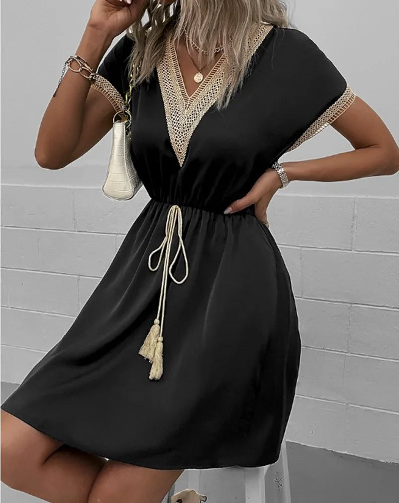 Alida | Robe Bohème | Mini | Cordon