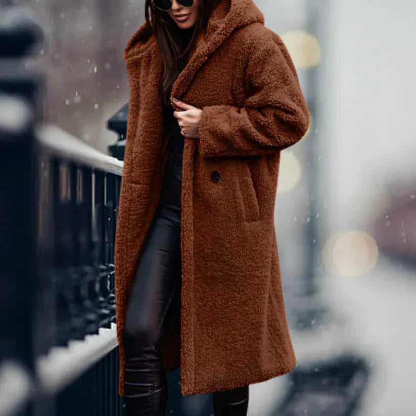 Trench-coat Long Et Décontracté Pour Femmes | À Capuche