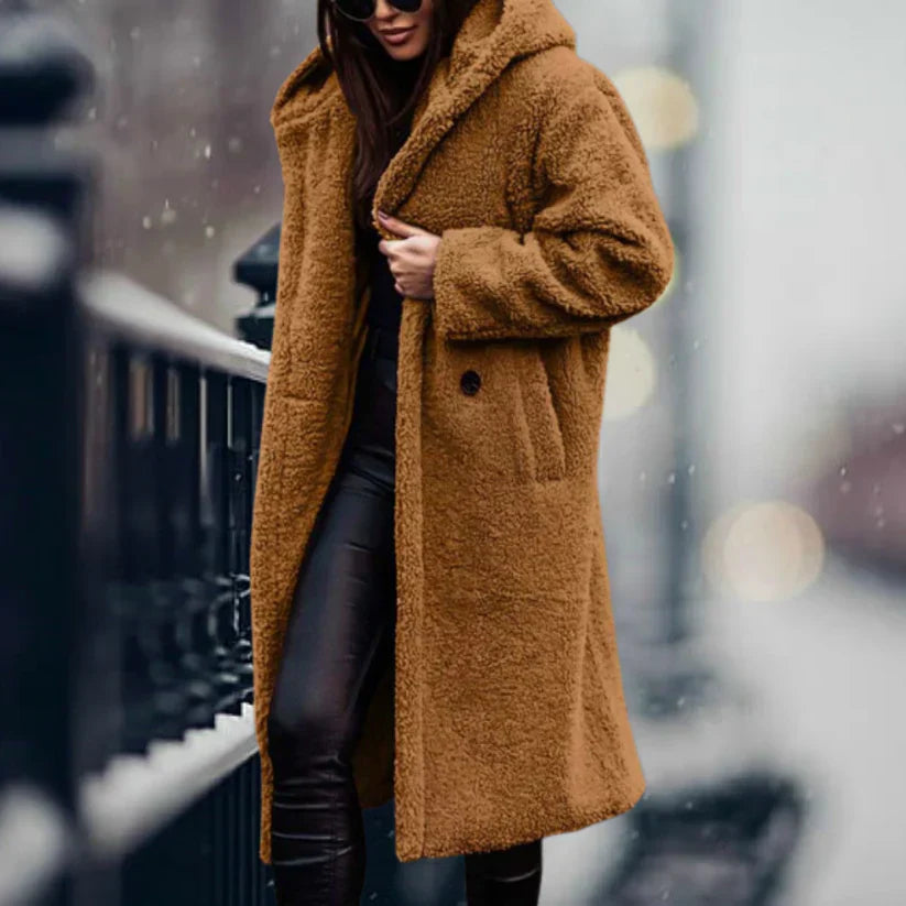 Trench-coat Long Et Décontracté Pour Femmes | À Capuche