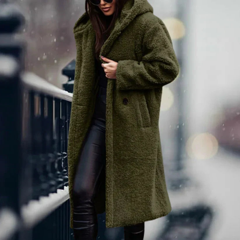 Trench-coat Long Et Décontracté Pour Femmes | À Capuche