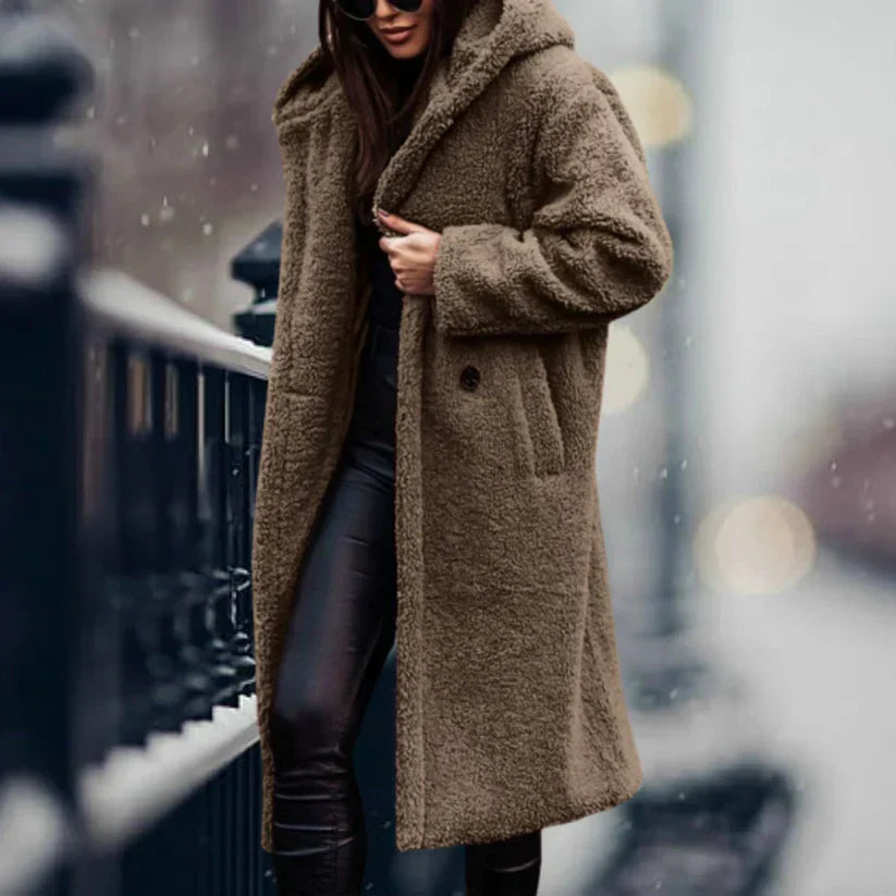 Trench-coat Long Et Décontracté Pour Femmes | À Capuche