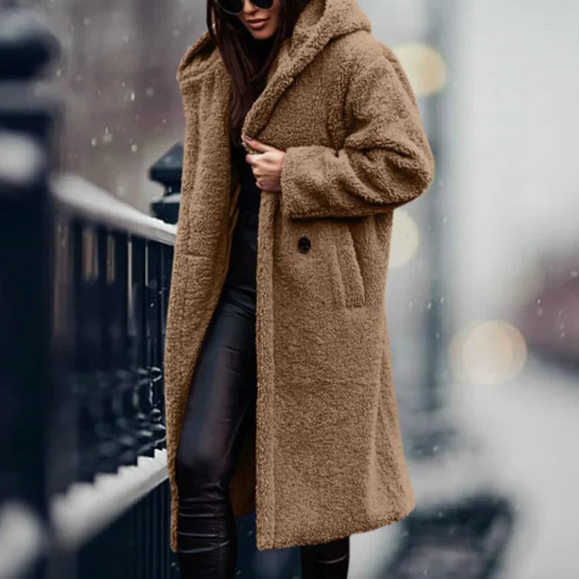 Trench-coat Long Et Décontracté Pour Femmes | À Capuche