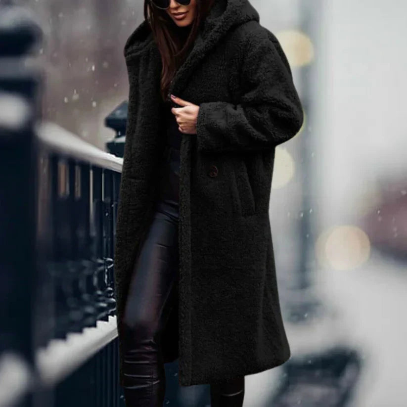 Trench-coat Long Et Décontracté Pour Femmes | À Capuche